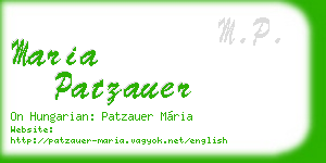 maria patzauer business card