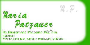 maria patzauer business card